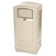 Rubbermaid Commercial Products FG9P9100BEIG, 35gal 132L Plaza Jr Container with Ash Tray Top - Beige