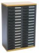 Rexel Stratis Dark Grey 2 Columns 30 Drawers Cabinet, Metal Frame and Solid Wood - 1355021