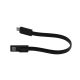 Candywirez Magnetic Silicon Tangle-Free Micro USB To USB Data Cable for Android - CW6M6I-BLK