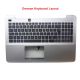 ASUS Upper Keyboard Cover and German keyboard for X Series X555LD Without Touchpad, Silver - 90NB0622-R31UK0
