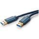 Clicktronic 70117 Casual USB 3.0 Cable A/A Plug 1.8m Length, Faster Than USB 2.0