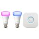 Philips Hue White B22 Starter Kit and Google Home Mini Speaker works with IOS & Androd -  929001257407