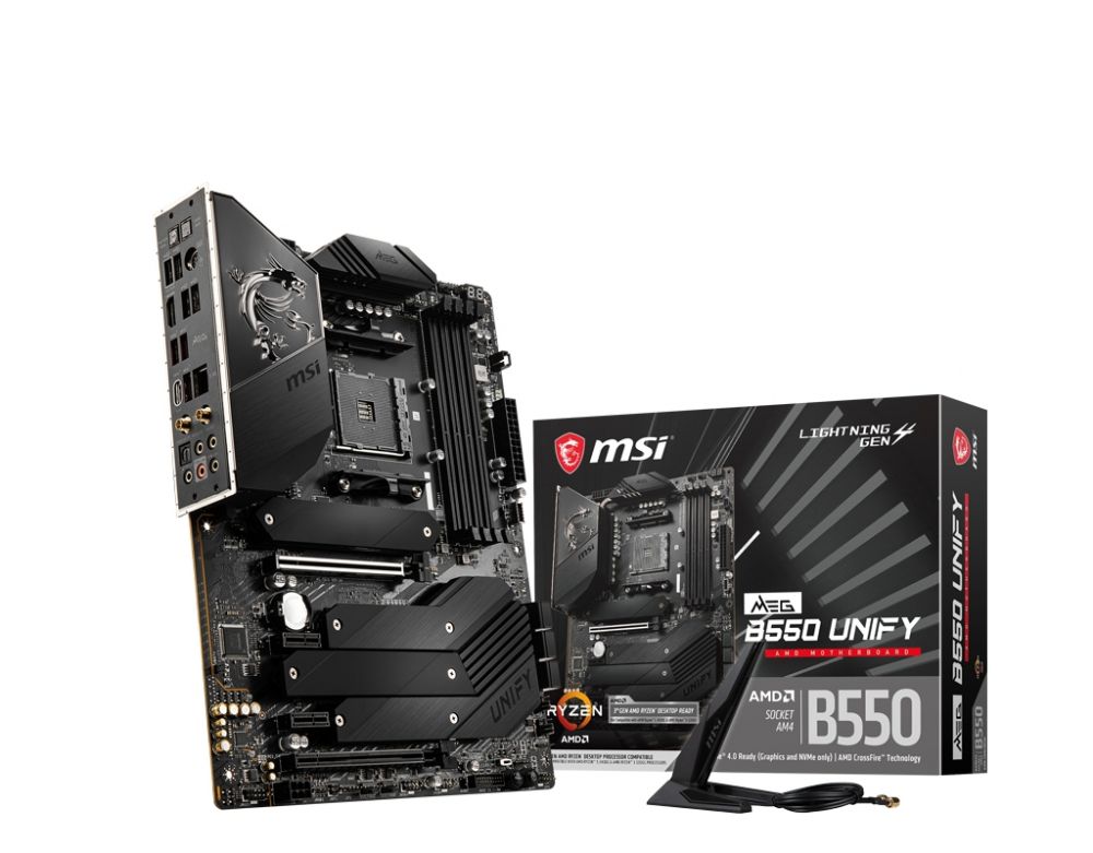 MSI MEG B550 UNIFY Motherboard AMD B550 Socket AM4 ATX Wi-Fi Bluetooth M.2  SATA