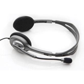 Logitech H110 Wired Headset, Stereo Headphones with Noise-Cancelling Microphone - 981-000271